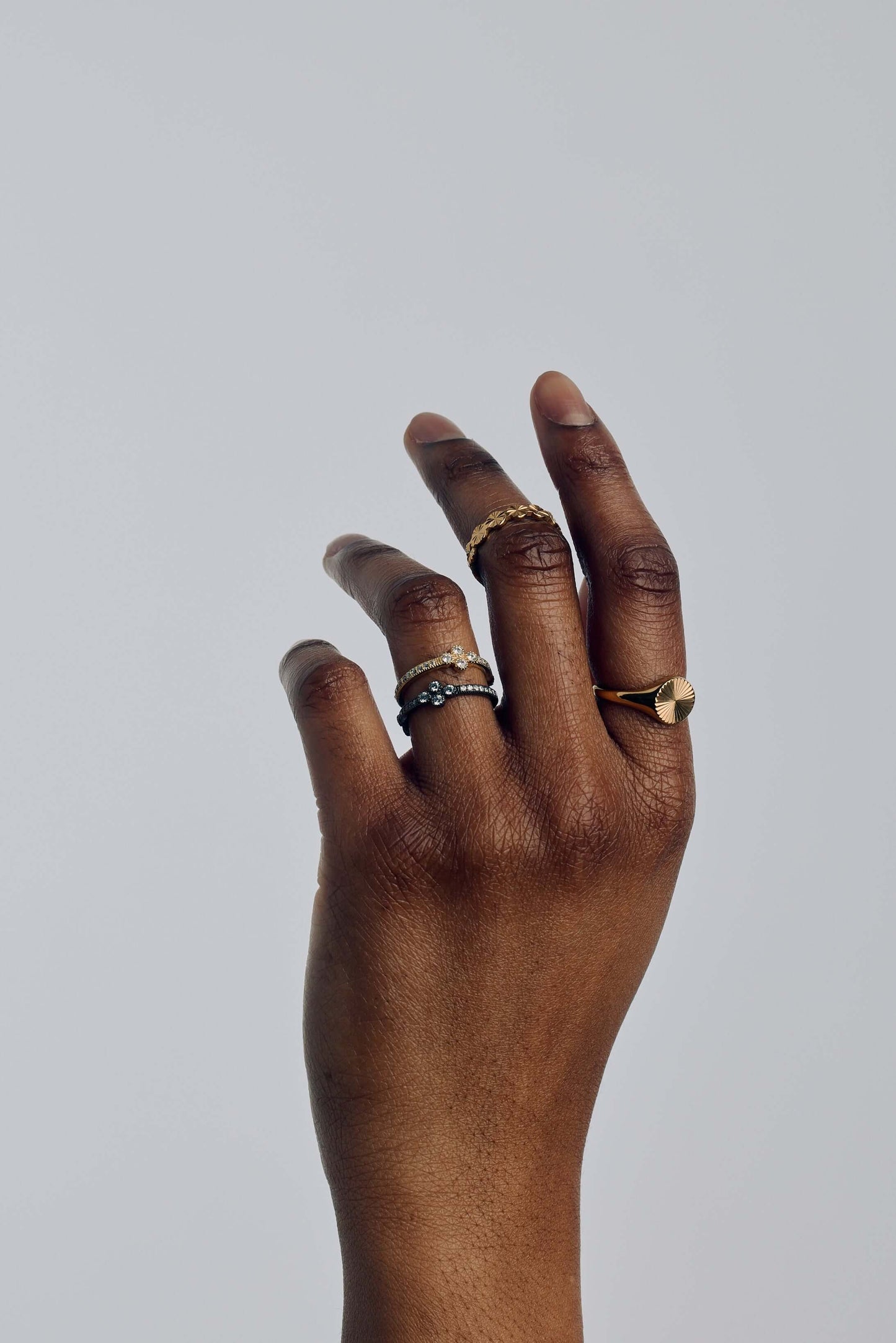 Clover Zircon Diamond Ring