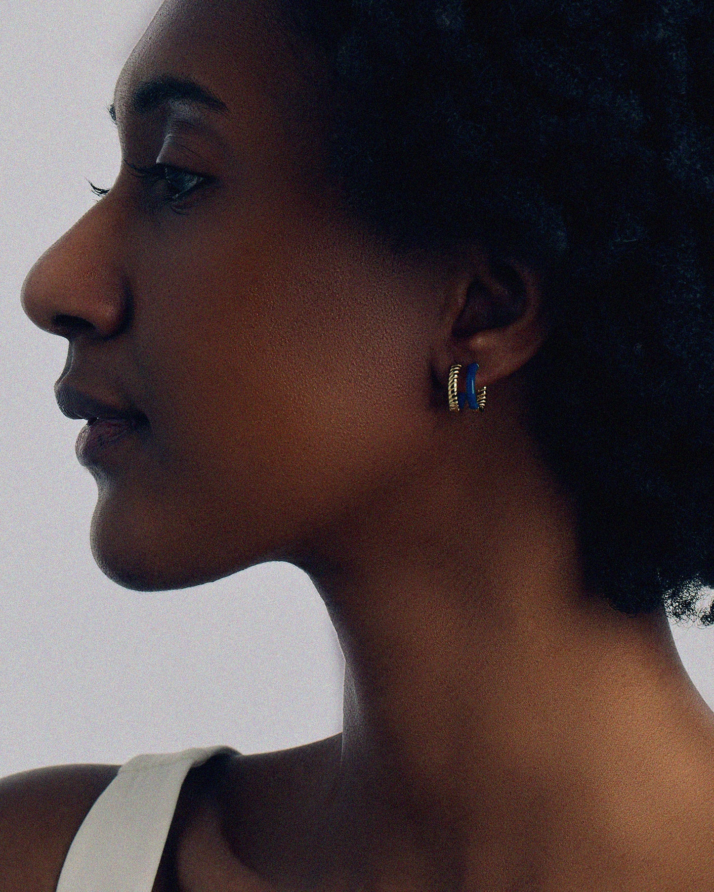 Blue Lapiz Stone Small Hoops