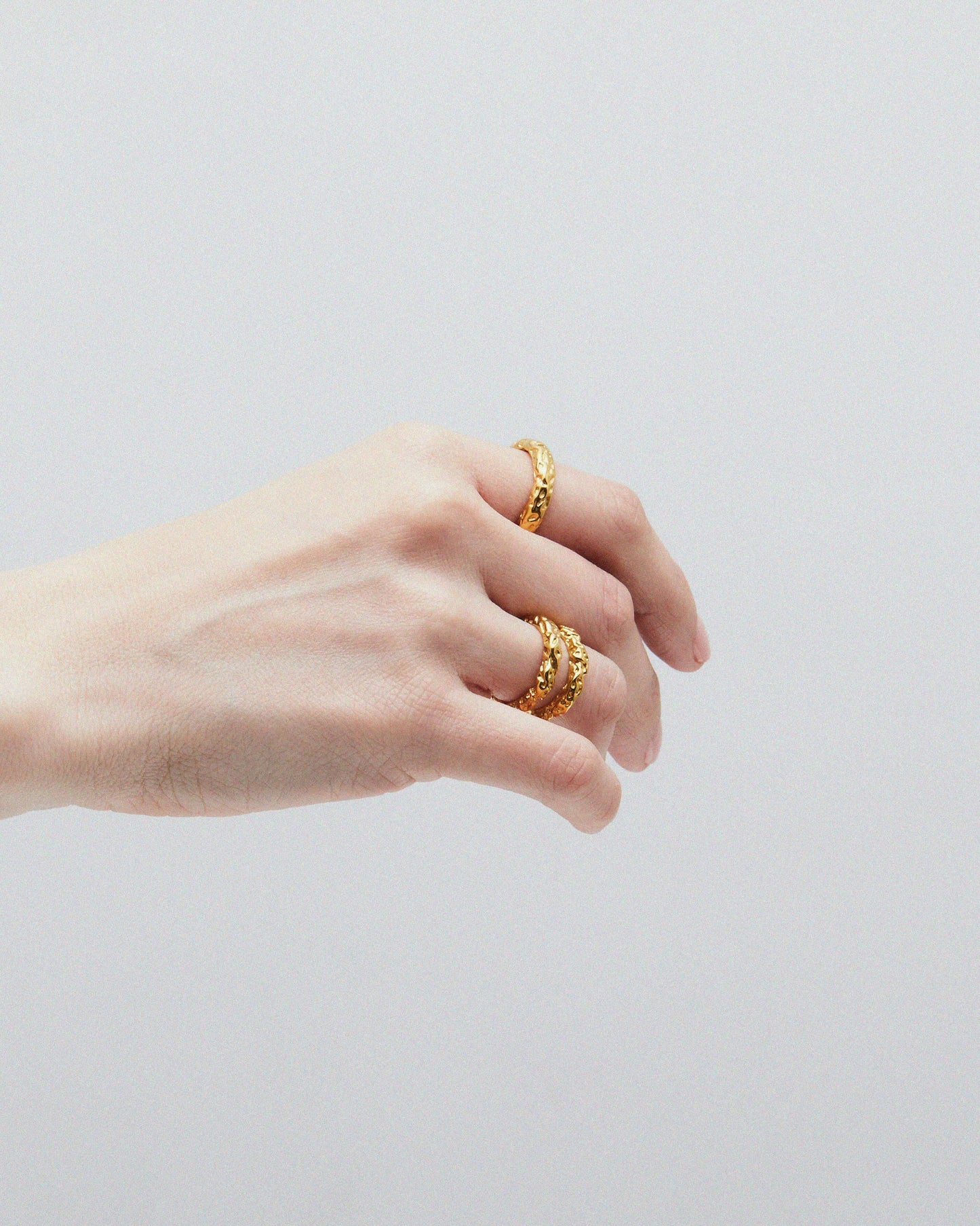 Textured Double Band Ring