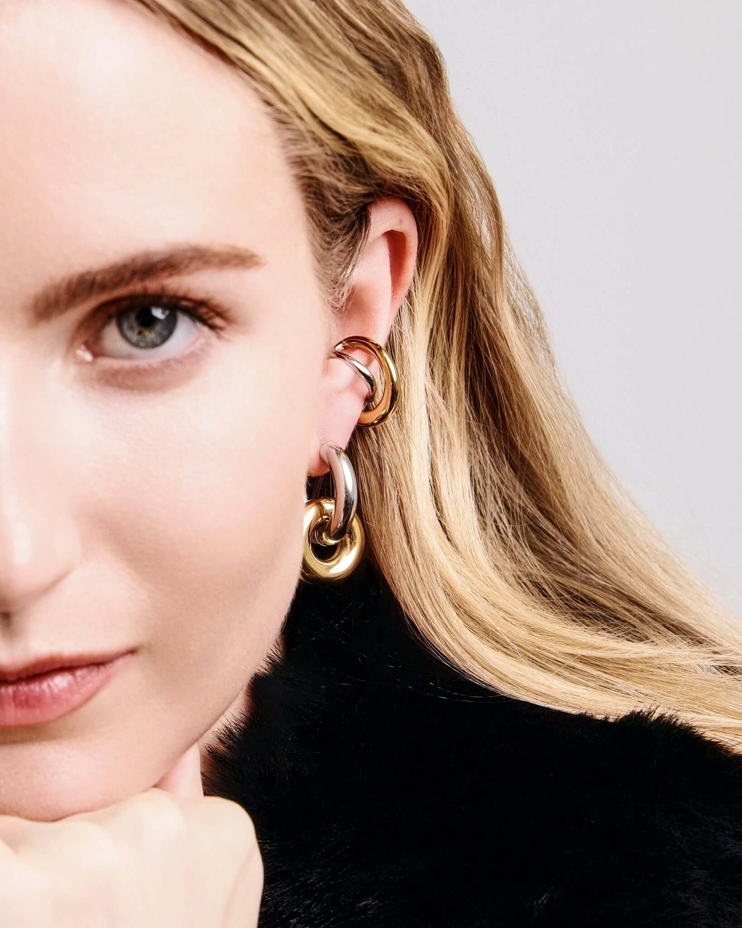 Two-Tone Spiral Ear Cuff
