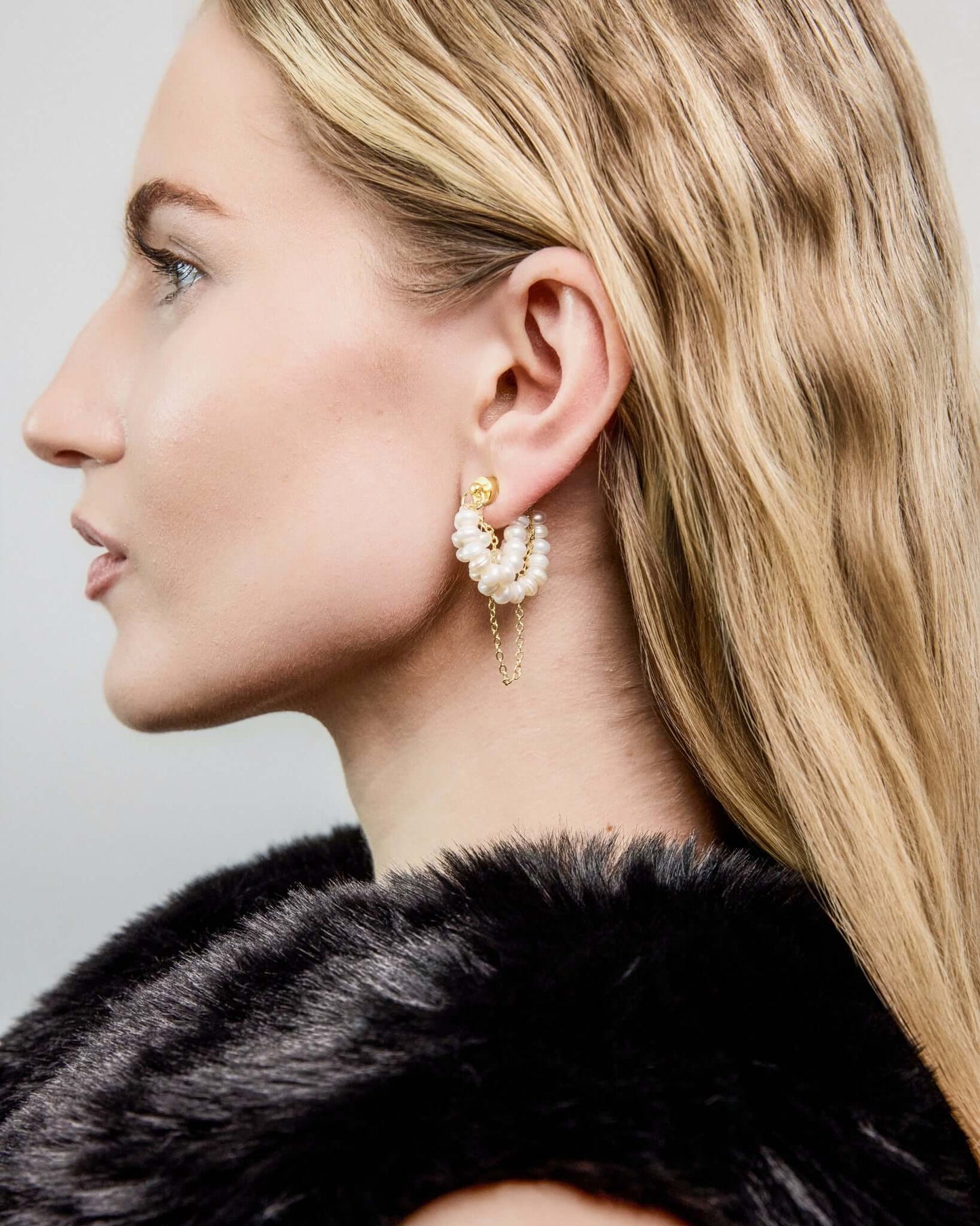Layered Pearls Earrings