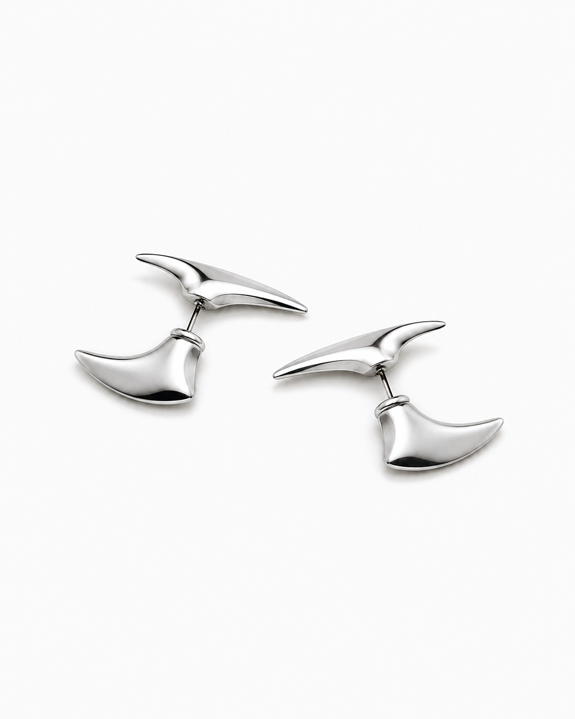 Silver Ear Jacket Earrings