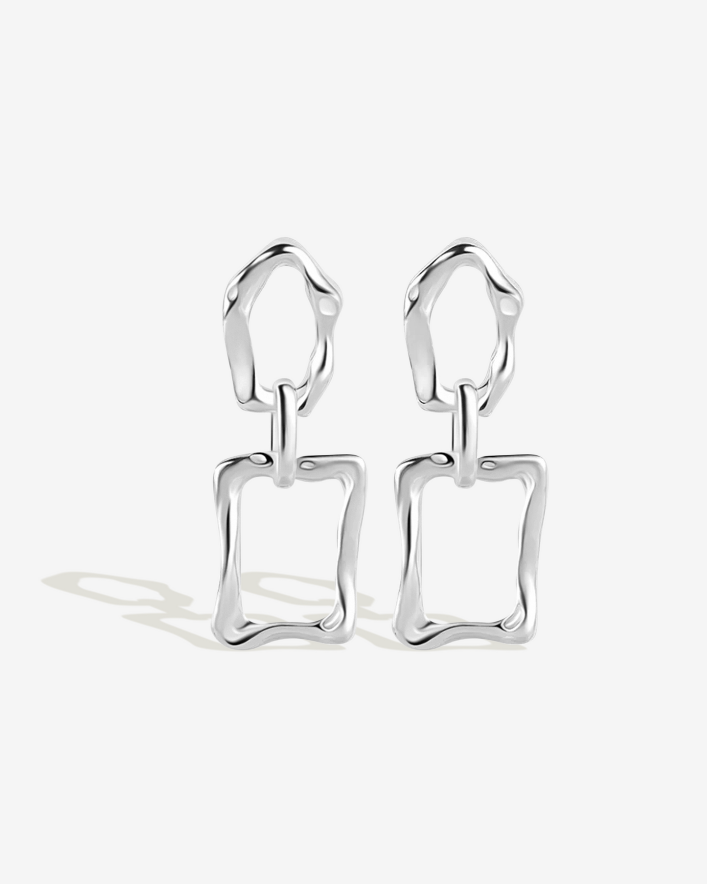 Oval Link Drop Earrings