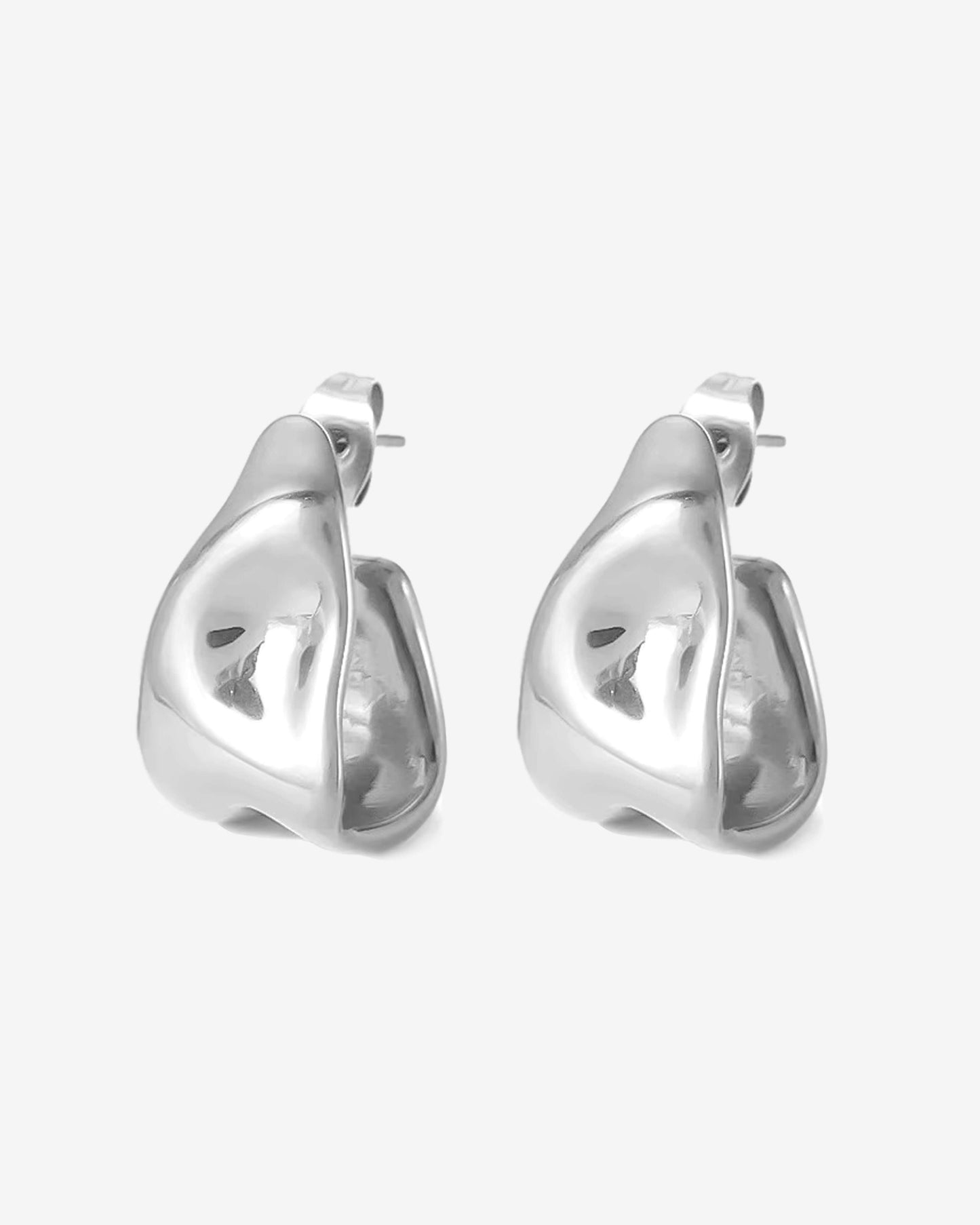 Wave Hoop Studs