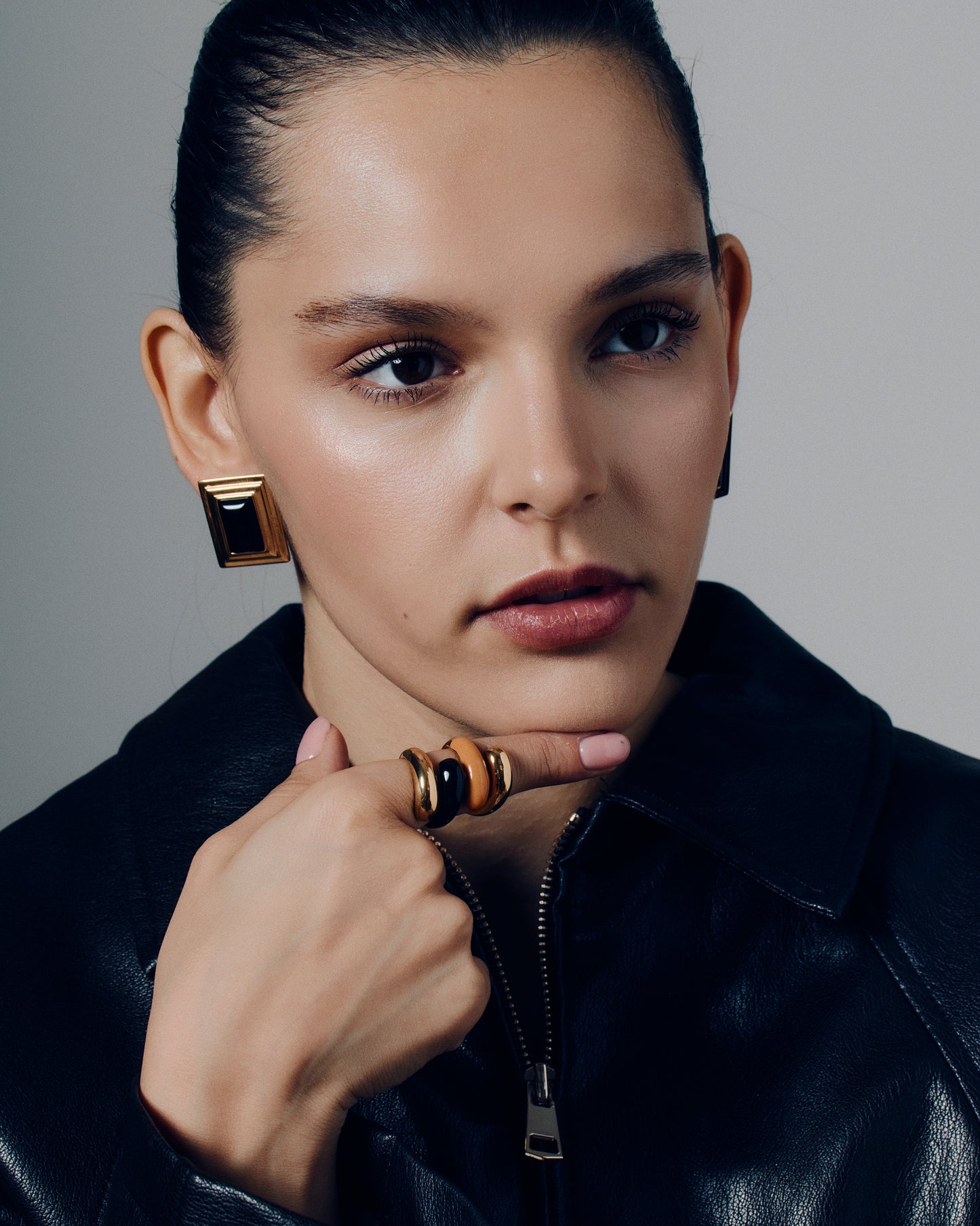 Rectangular Gemstone Studs