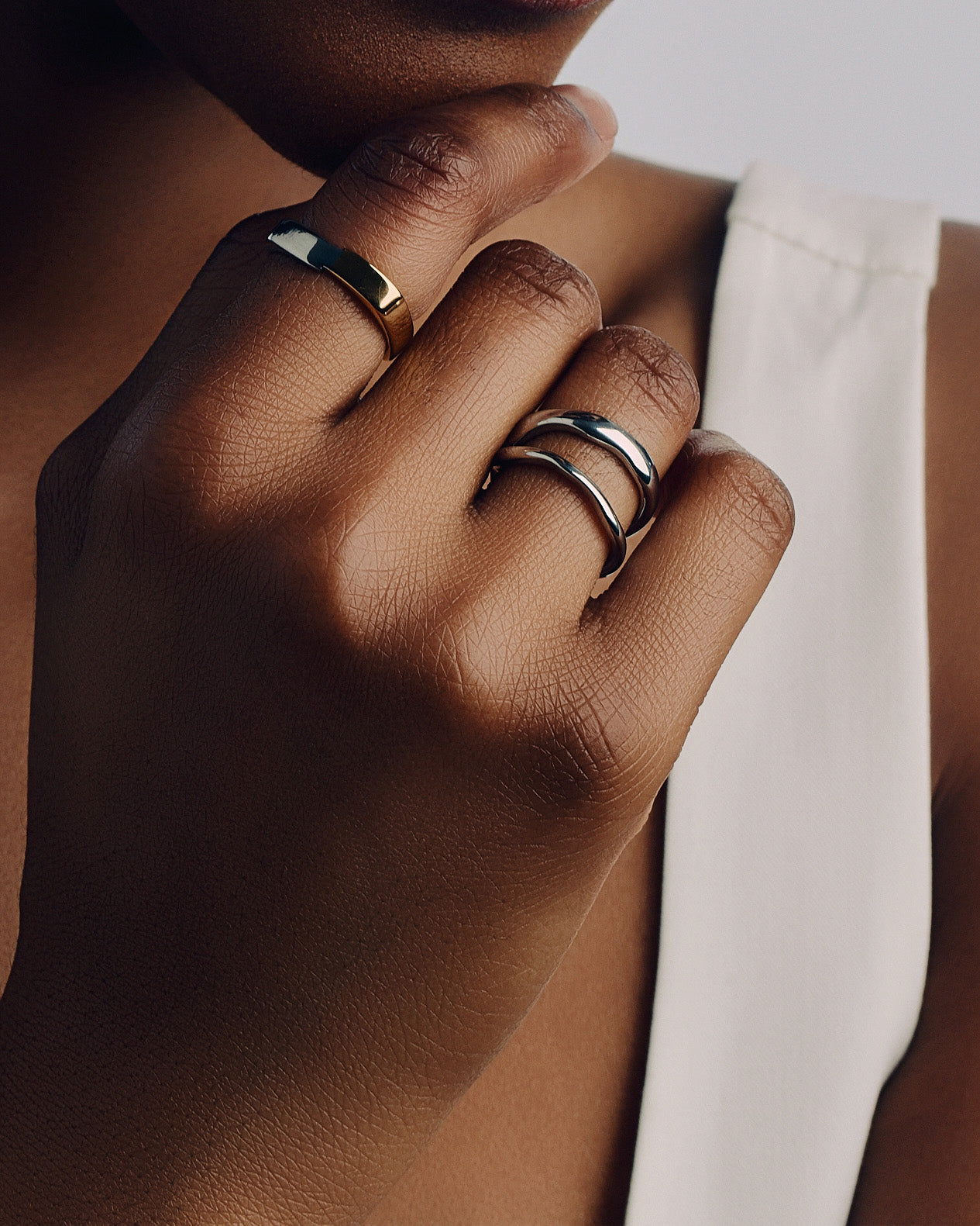 Wavy Pair Rings