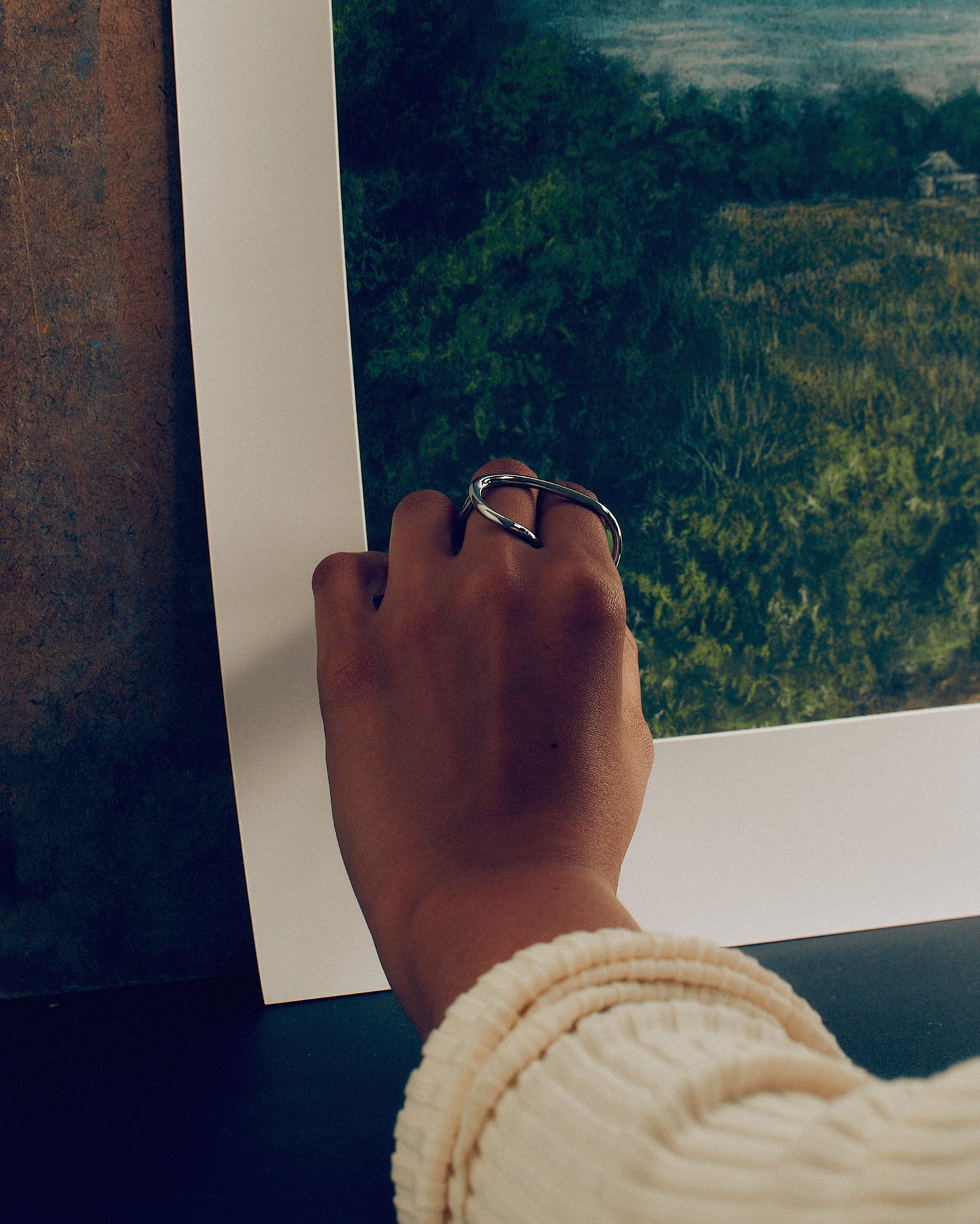 Sculptural Two-Finger Ring