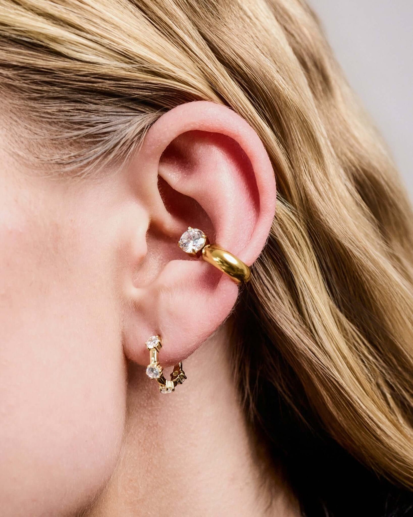 Crystal Hoop Ear Cuff