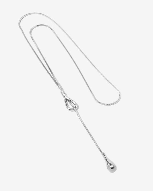 Adjustable gold or silver necklace worn long or as a choker, non-tarnish finish, versatile for layering or statement looks.