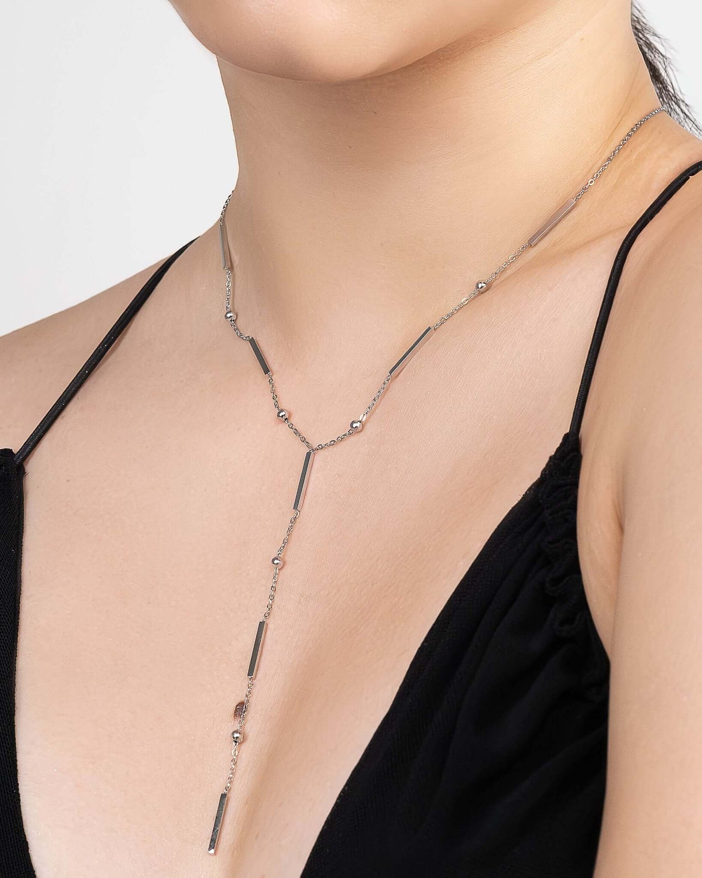 Bar Bead Y Necklace