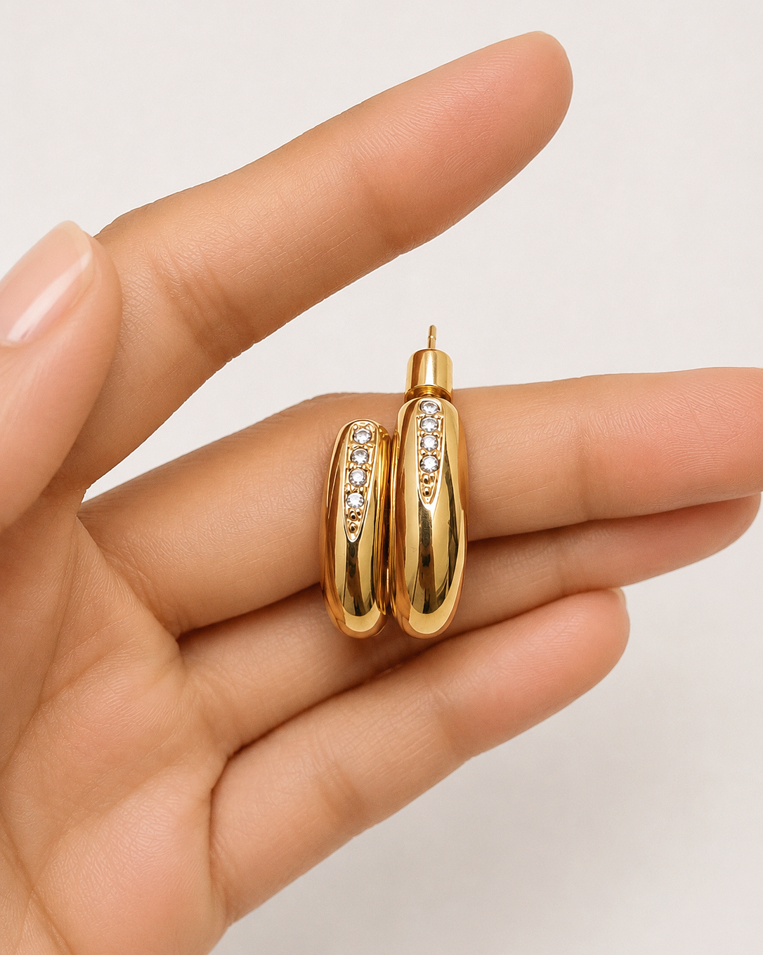 Zircon Double Hoops