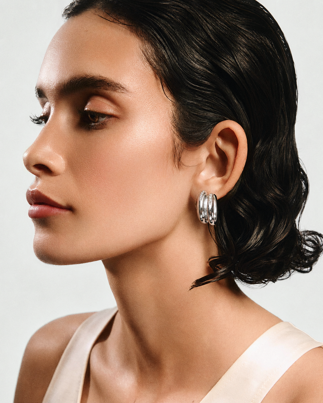 Zircon Double Hoops
