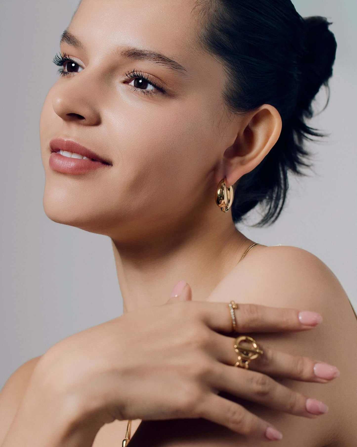 Sculptural Teardrop Hoops