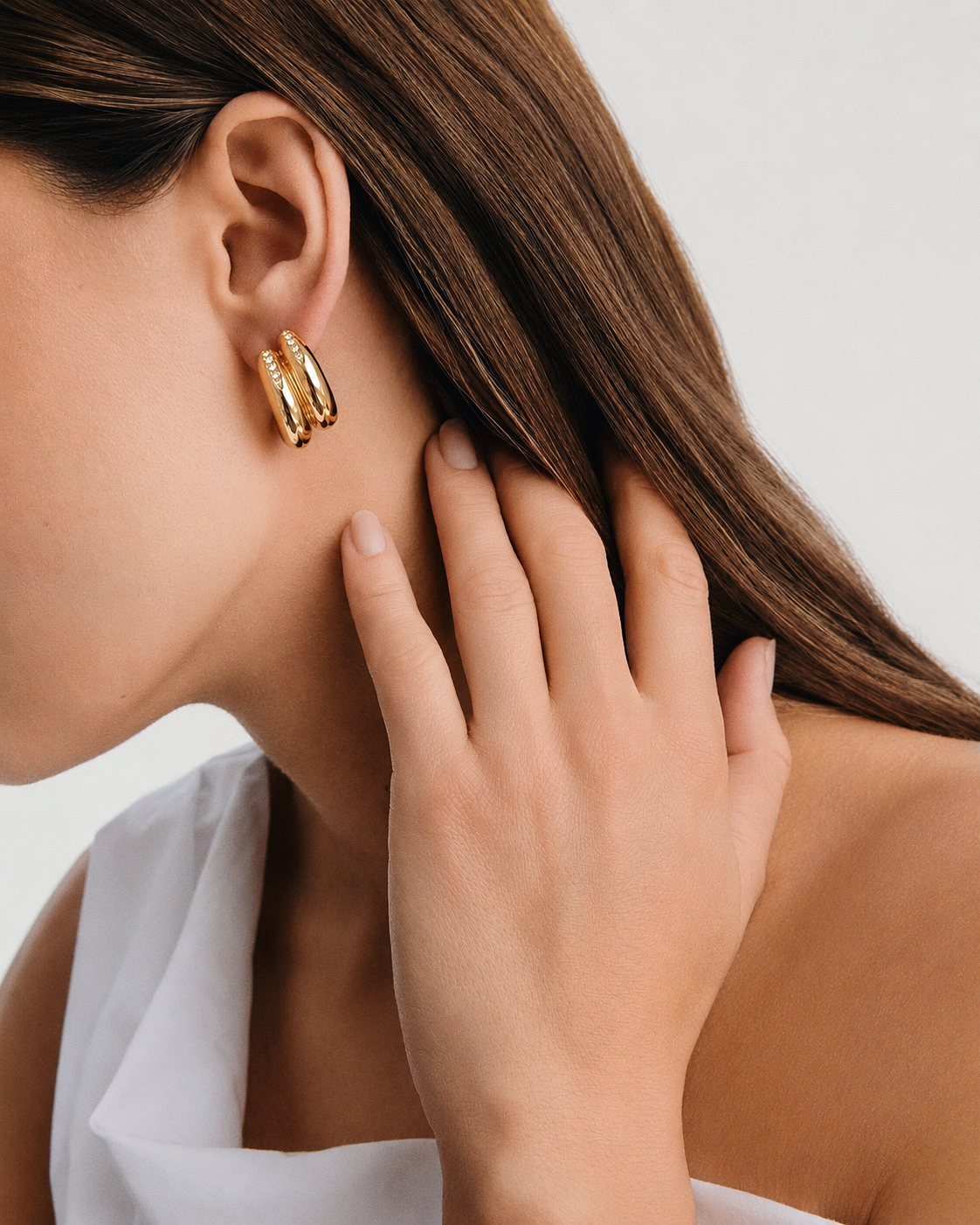 Zircon Double Hoops