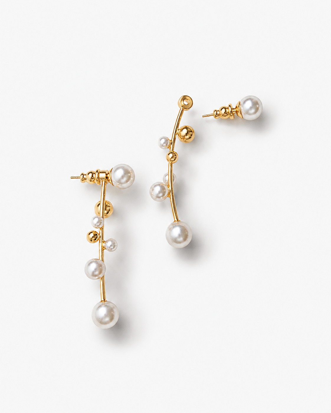 Pearl Drop Ear Jacket Earrings