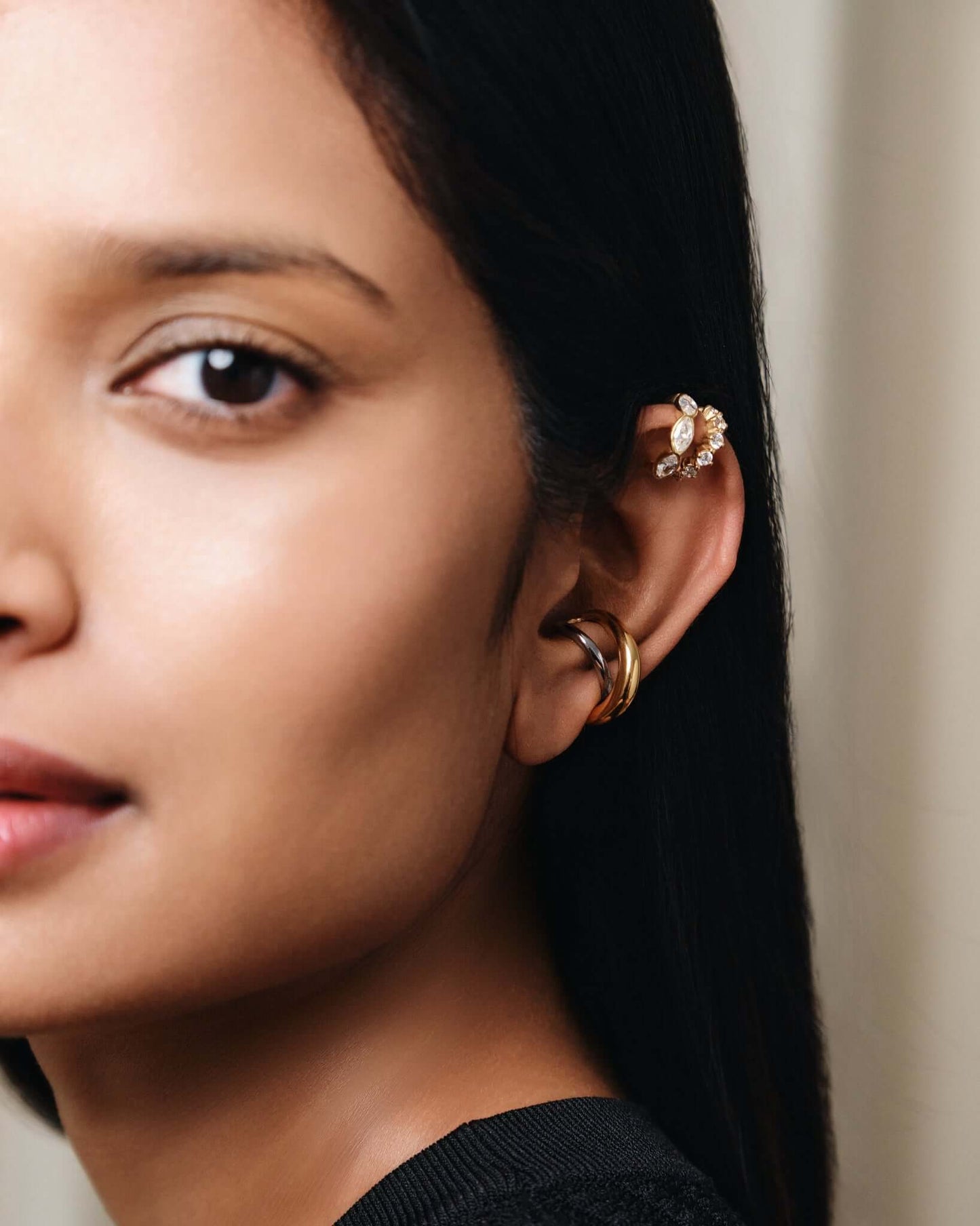 Crystal Dome Ear Cuff