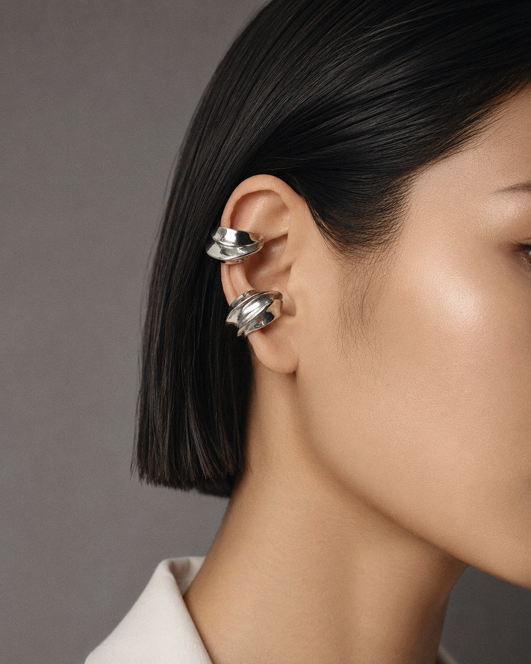 Sculptural Dome Ear Cuff