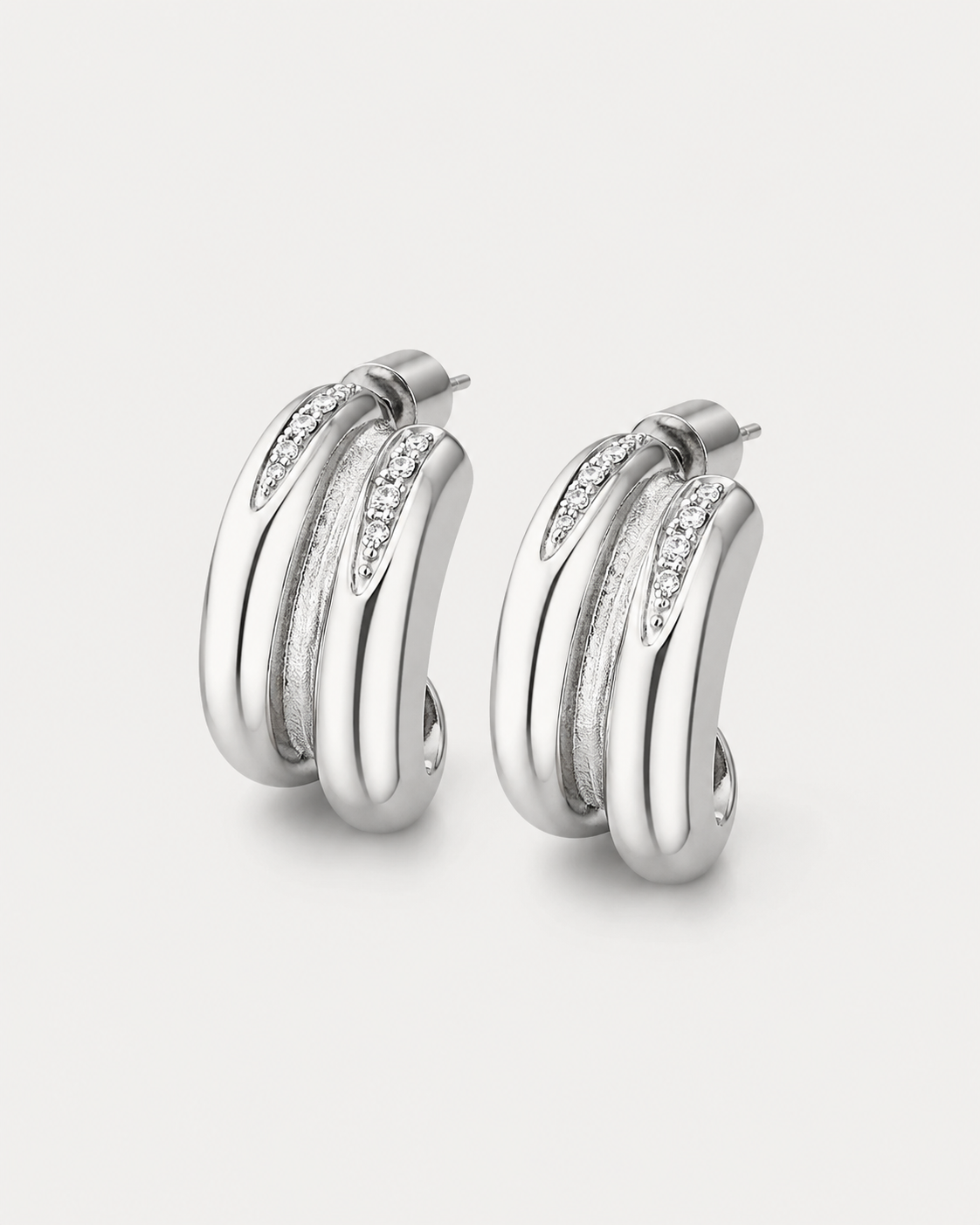 Zircon Double Hoops