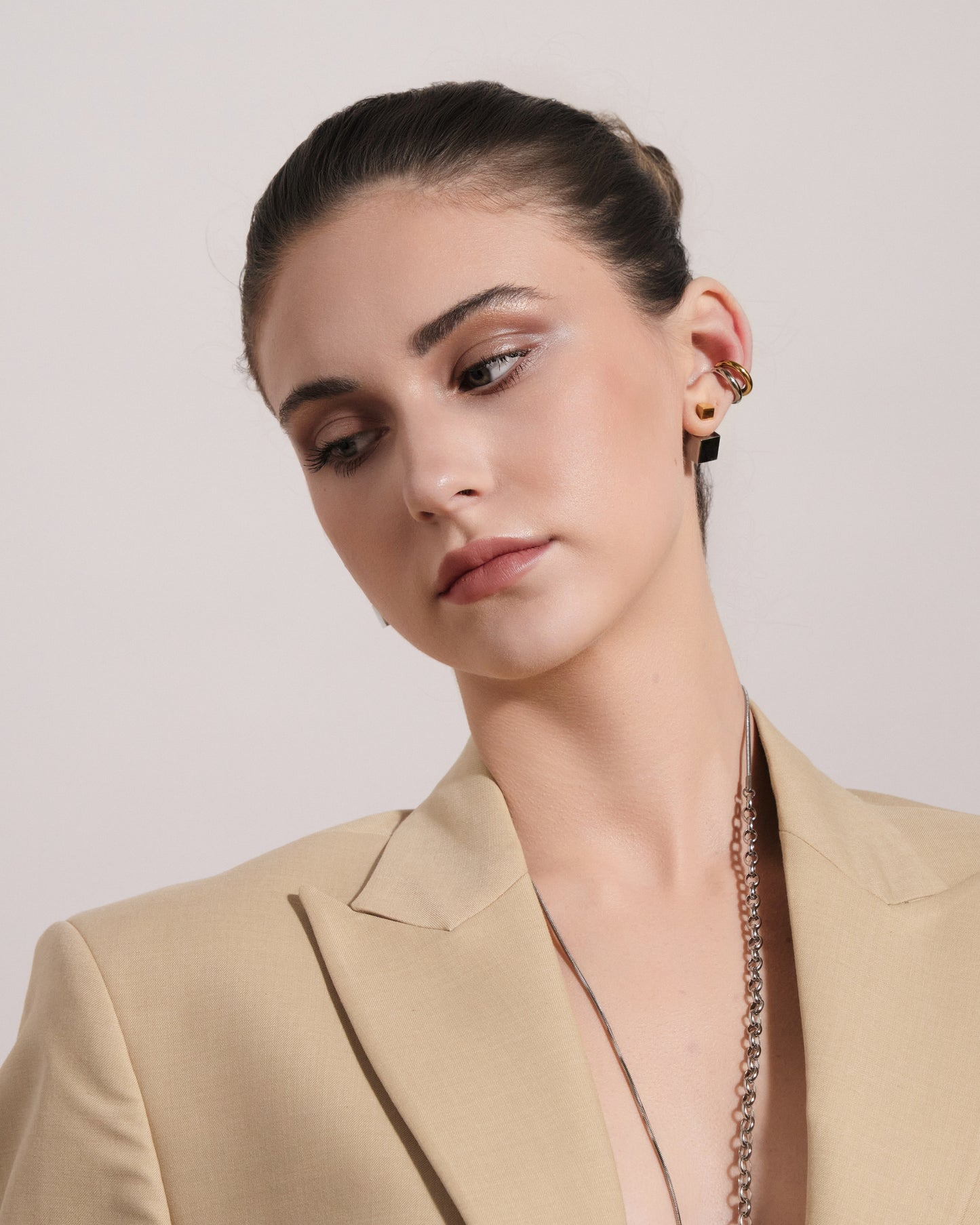 Two-Tone Stacked Ear Cuff