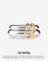 Double Ring | Chunky Statement Rings | Twin Ring | Double Stack Rings ...