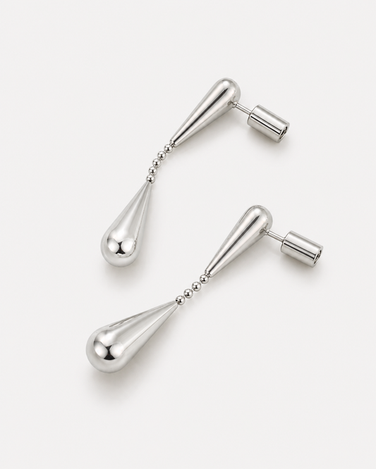 Double Teardrop Drop Studs