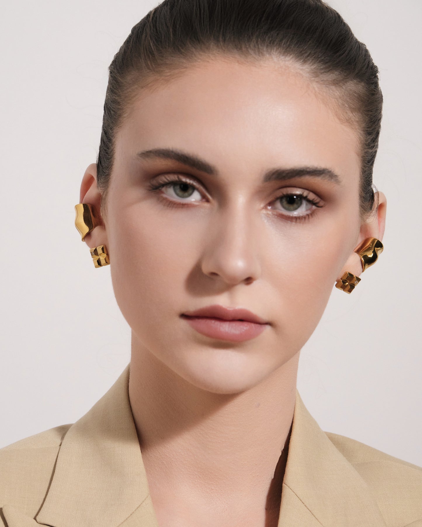 Four Leaf Square Studs