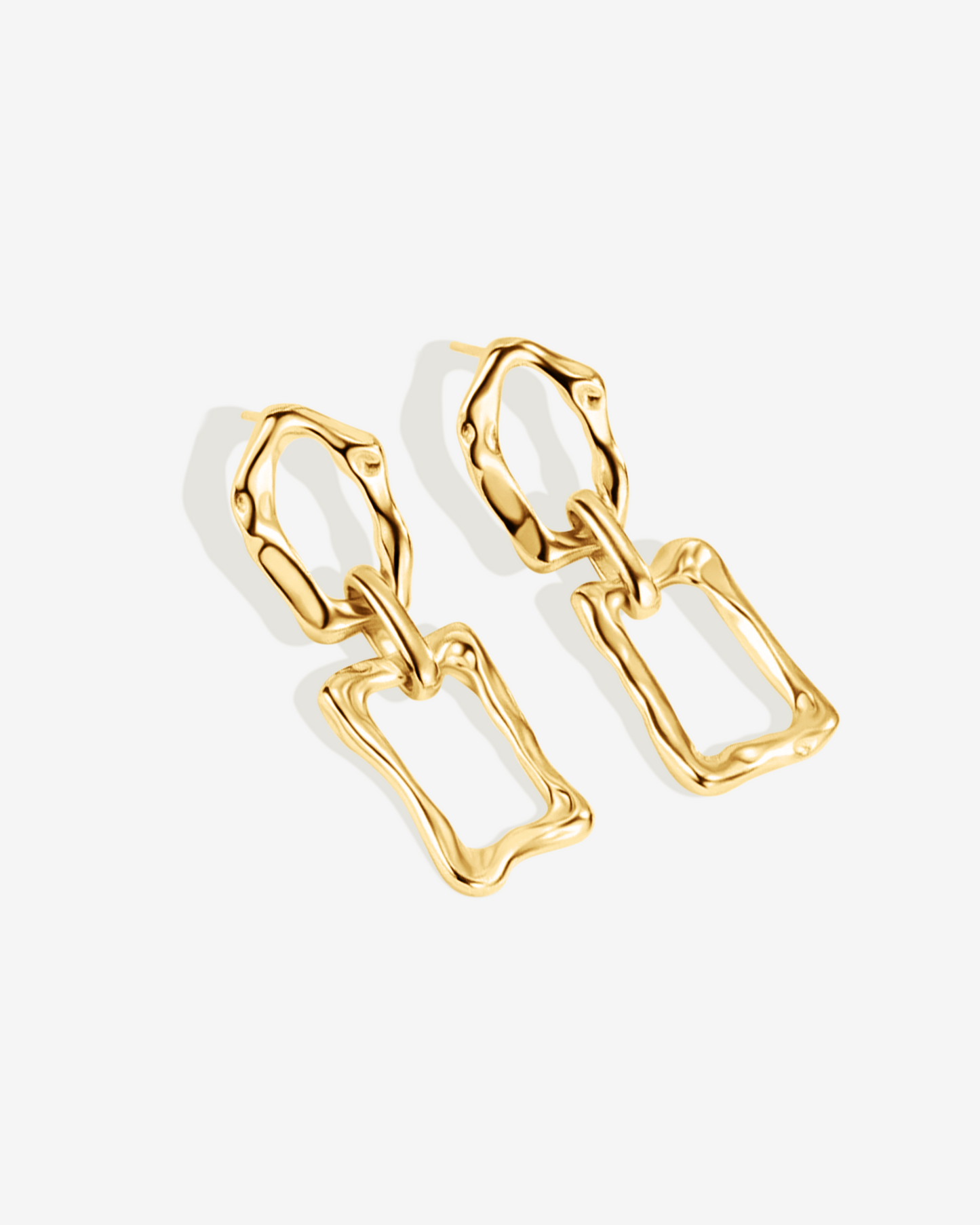 Oval Link Drop Earrings