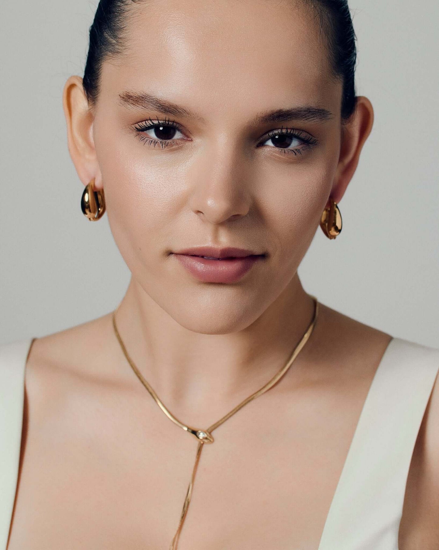 Sculptural Teardrop Hoops