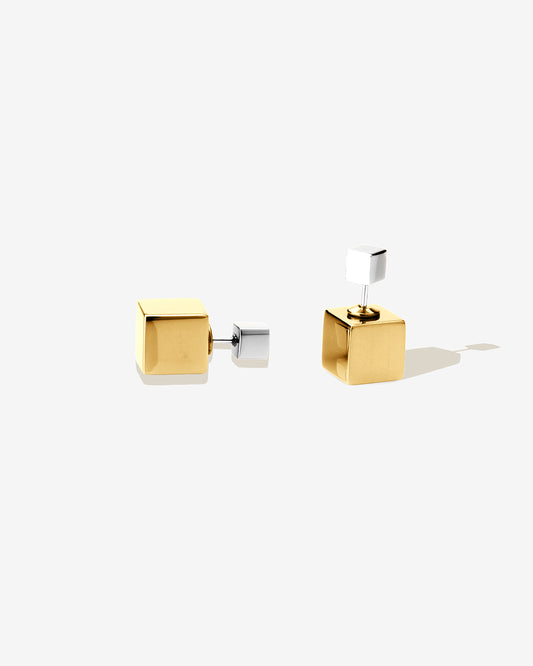 Two-Tone Cube Studs