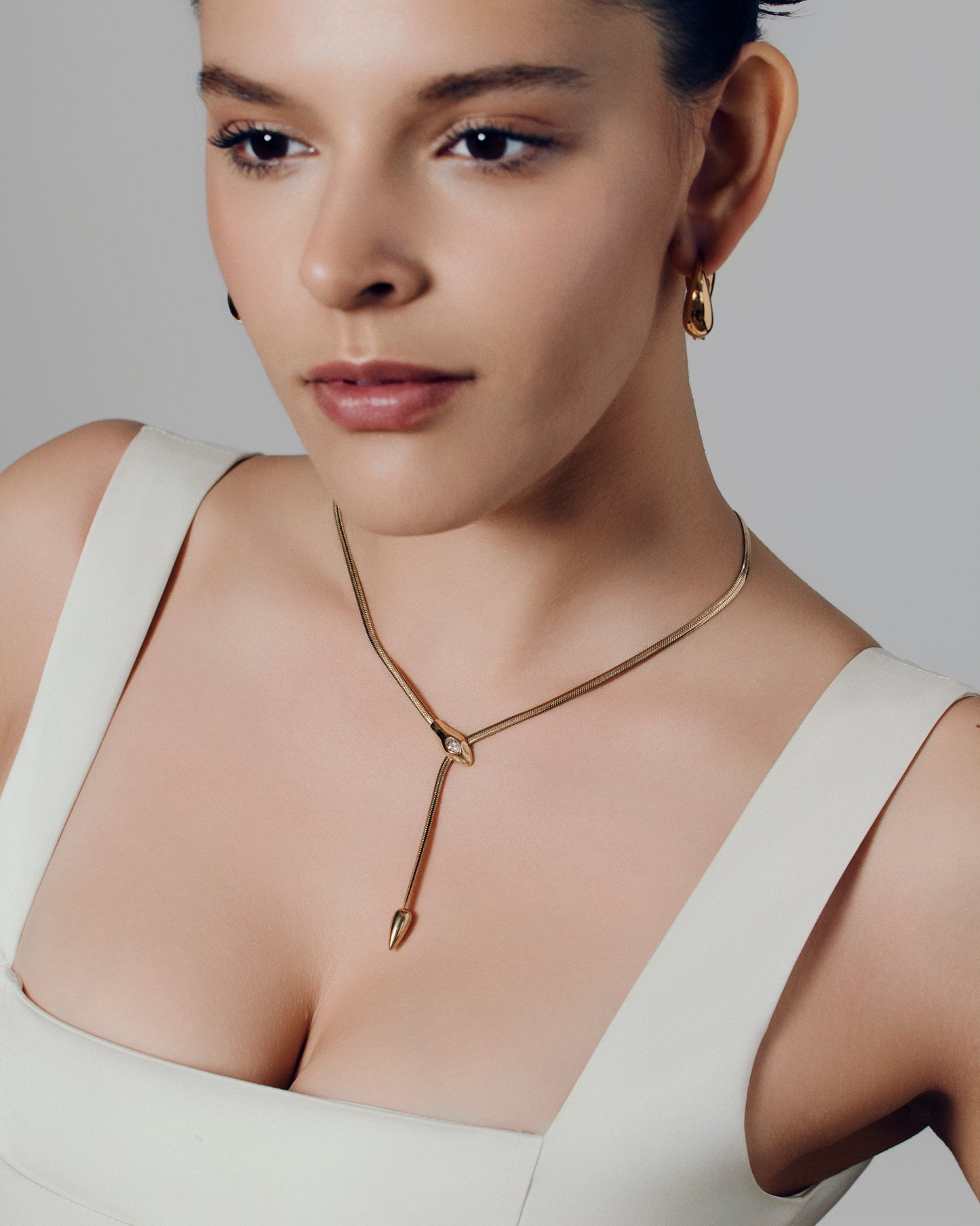 Serpentine Lariat Necklace