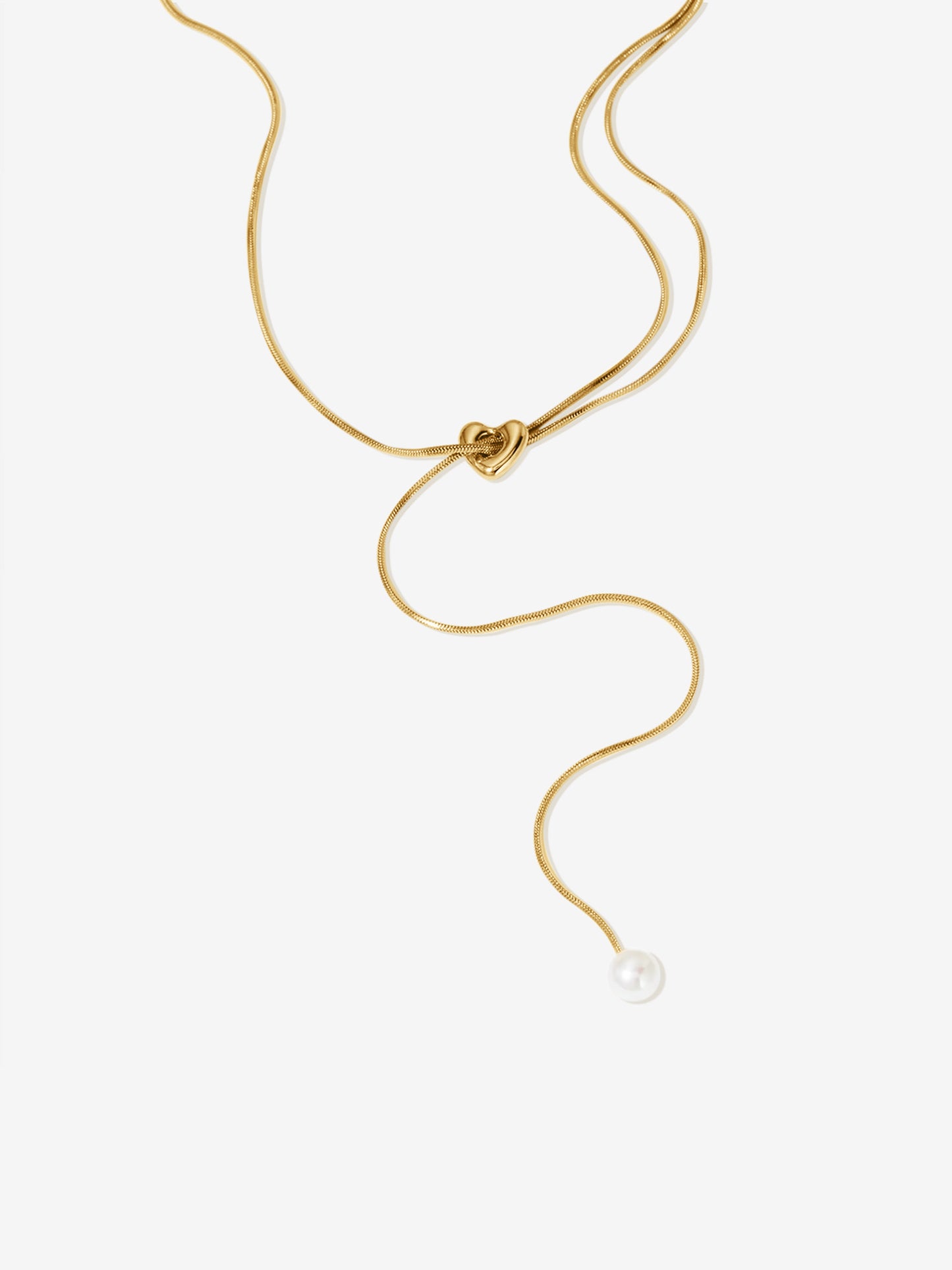 Knot Pearl Drop Necklace