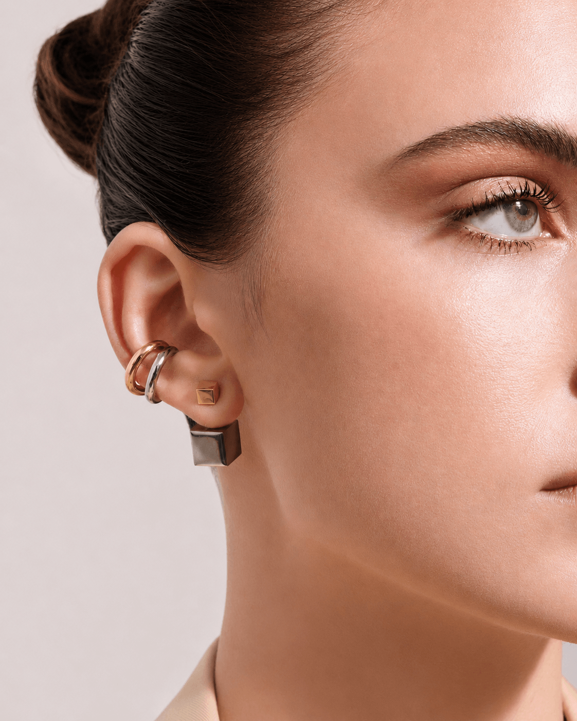 Two-Tone Stacked Ear Cuff