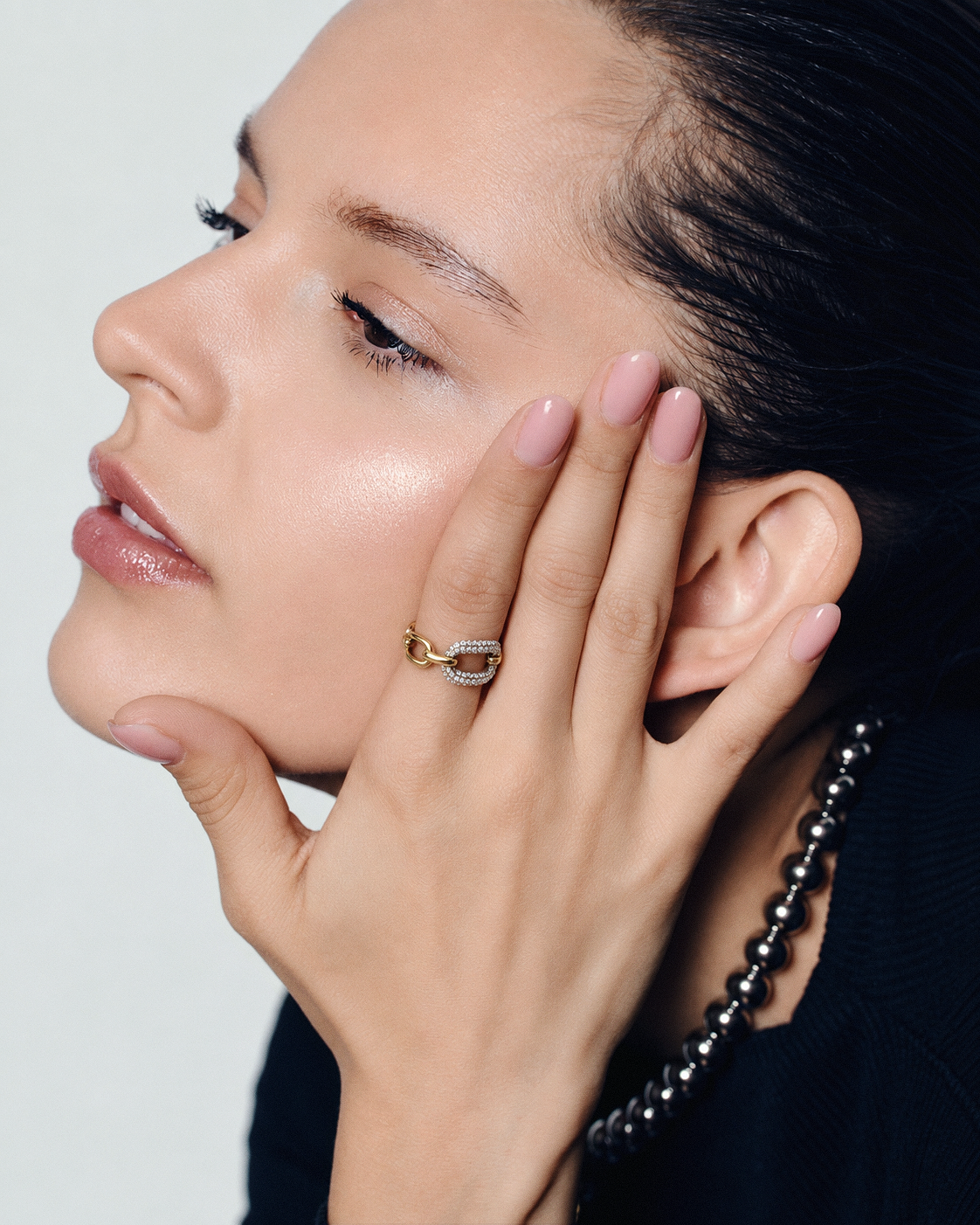 Pavé Chain Link Ring