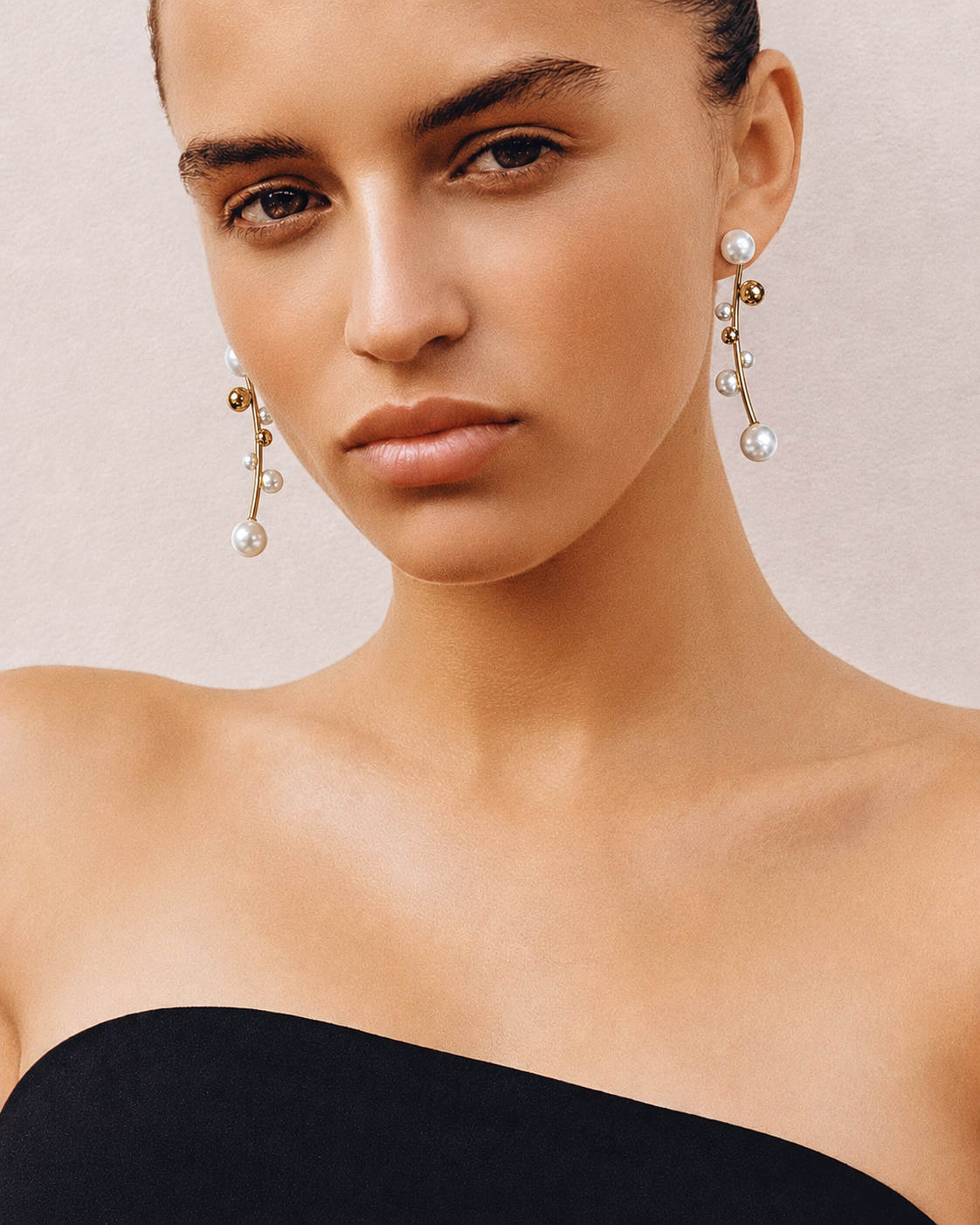 Pearl Drop Ear Jacket Earrings
