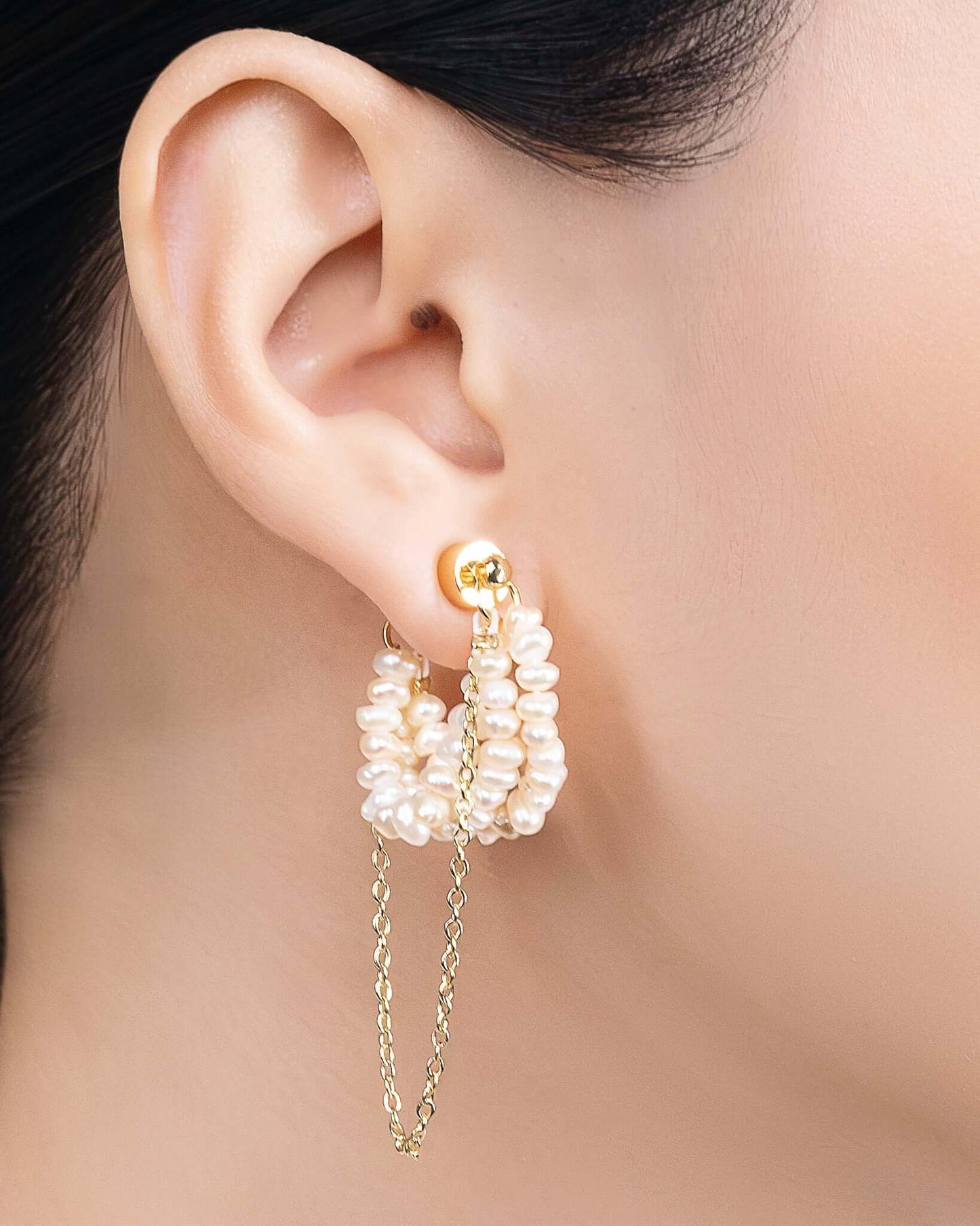 Layered Pearls Earrings