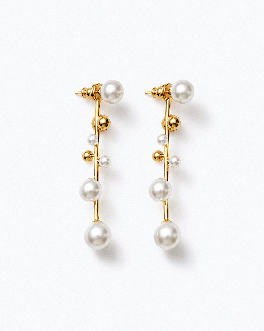 Pearl Drop Ear Jacket Earrings