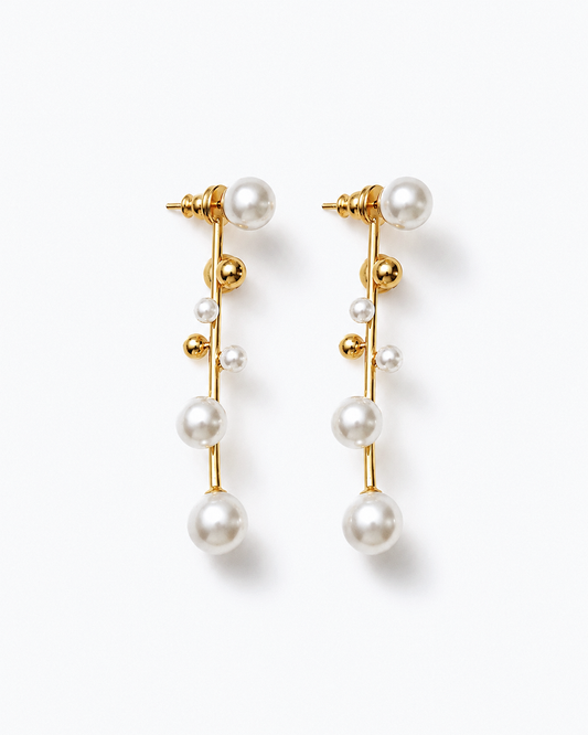Pearl Drop Ear Jacket Earrings
