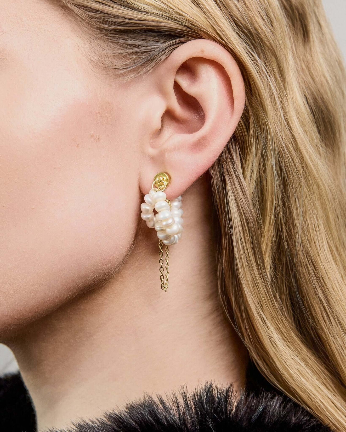 Layered Pearls Earrings