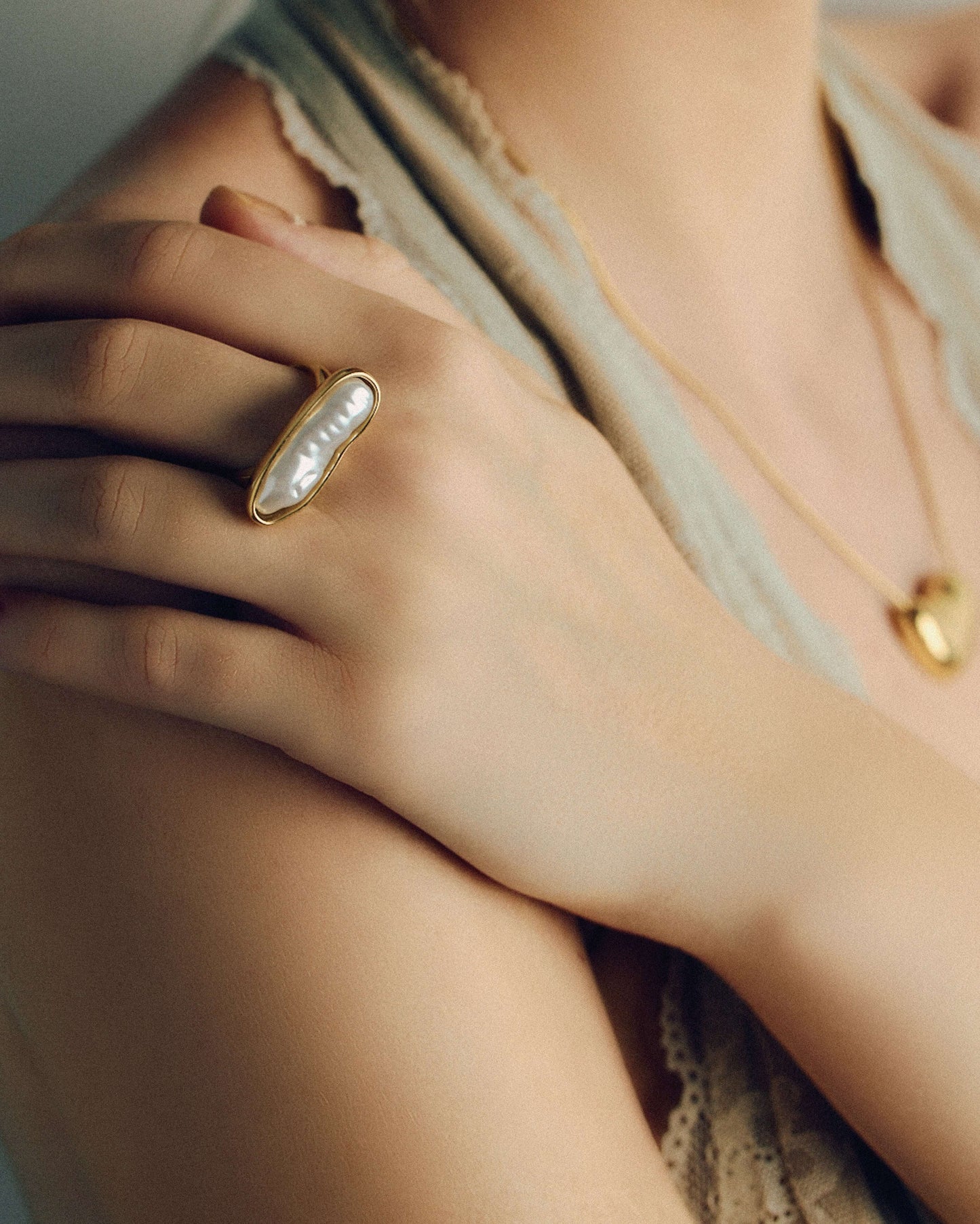 Baroque Pearl Ring