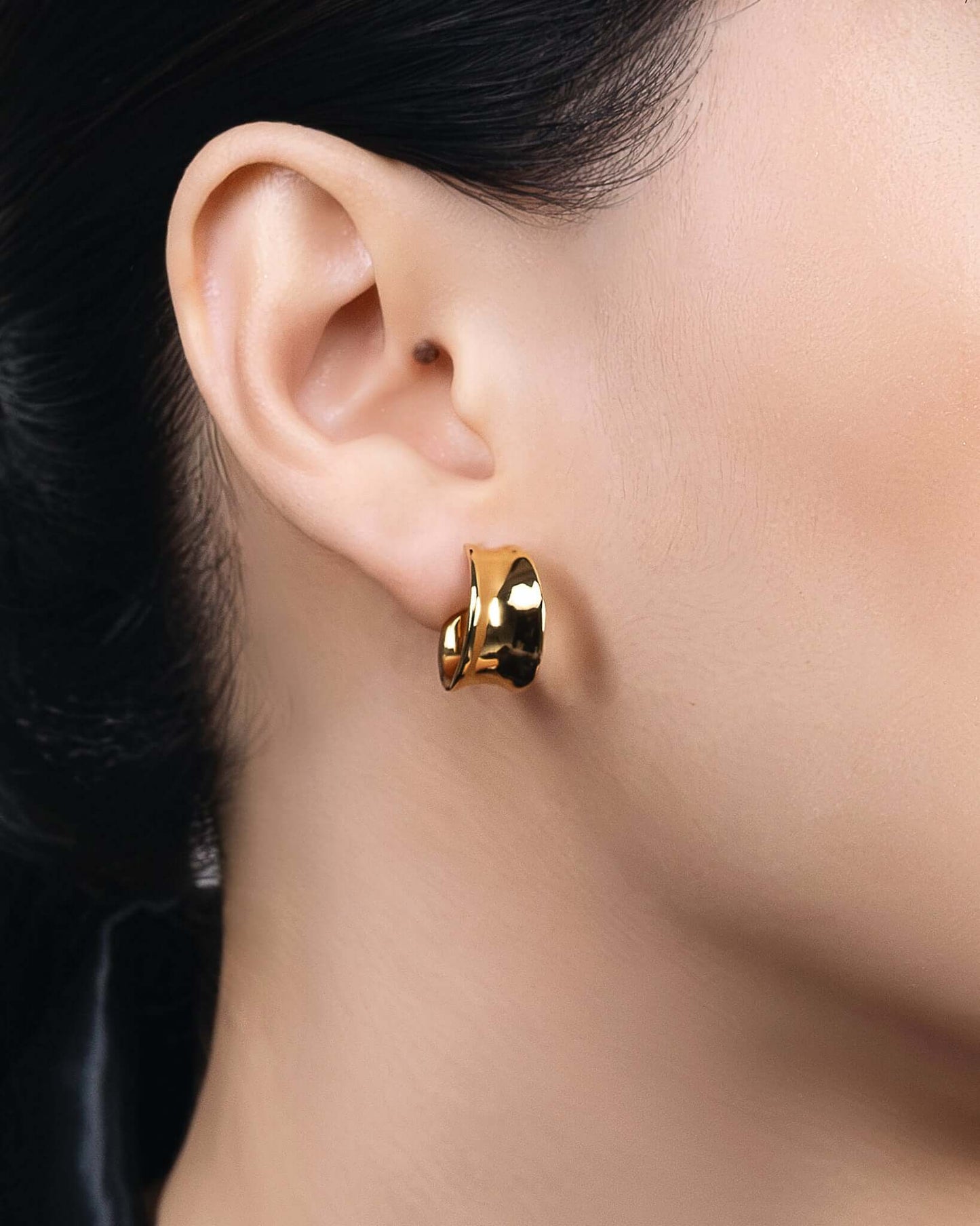 Wide Gold Hoops