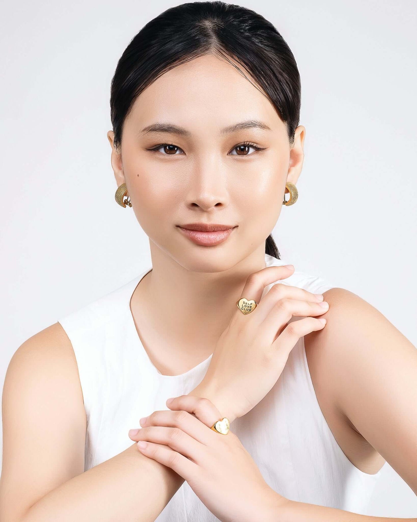 Self Love Club Heart Signet Ring