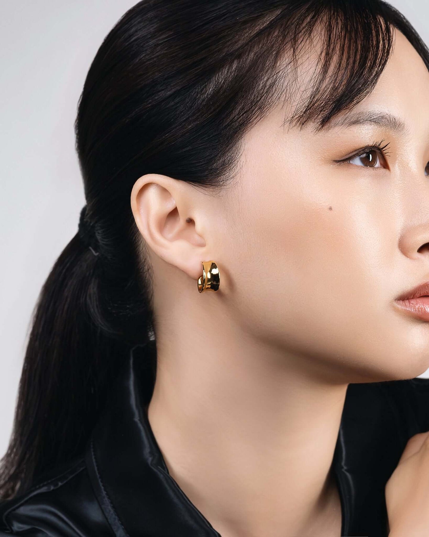 Wide Gold Hoops