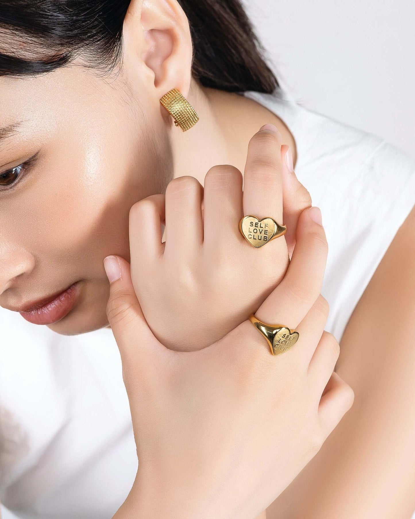 Self Love Club Heart Signet Ring
