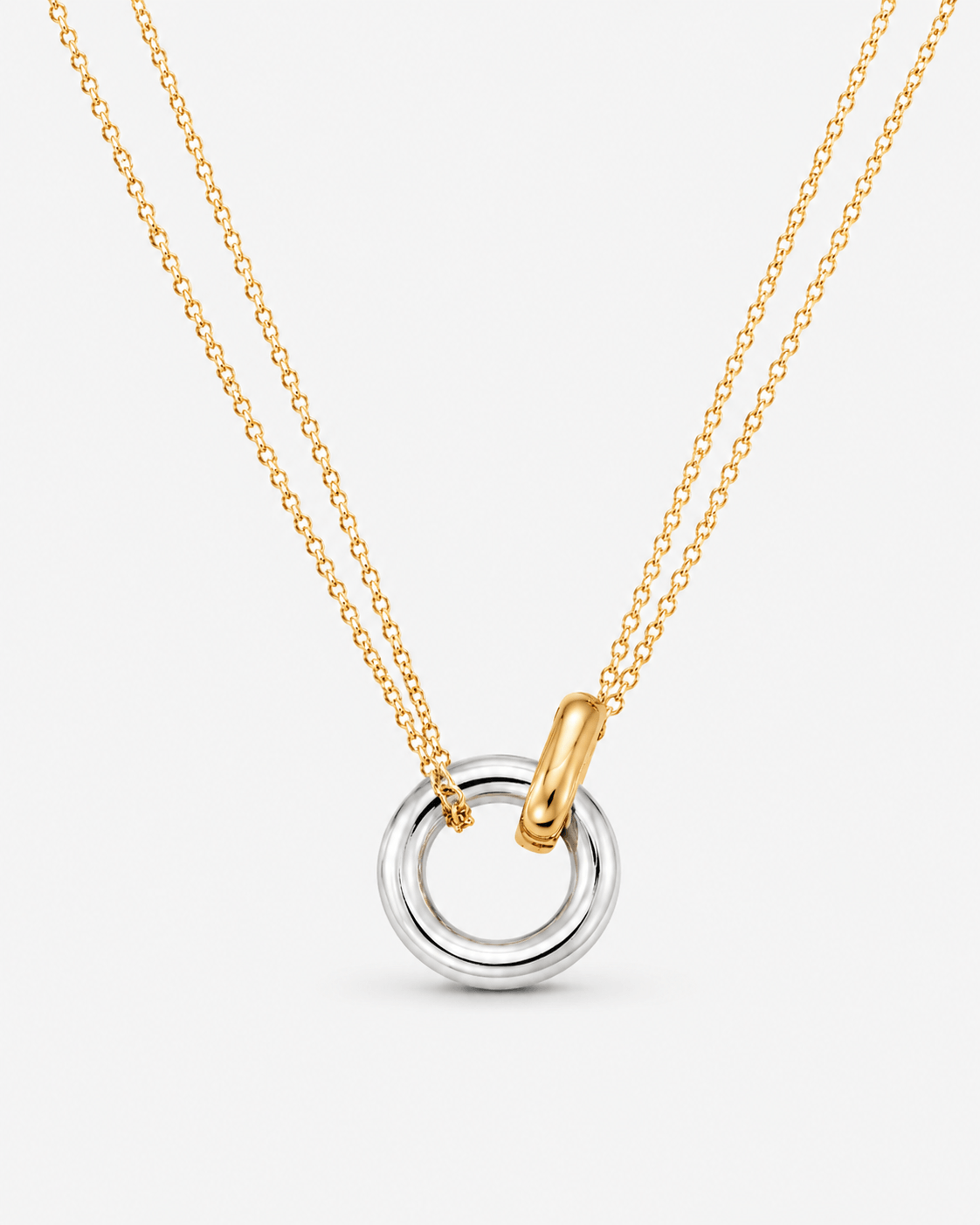 Two-tone Pendant Necklace
