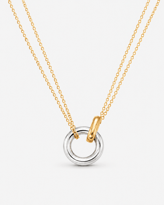 Two-tone Pendant Necklace