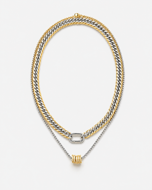 Two Tone Link Chain Necklace