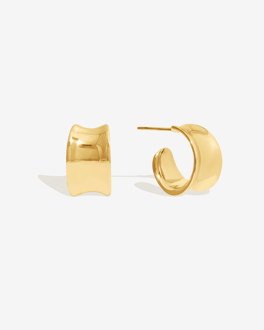 Wide Gold Hoops