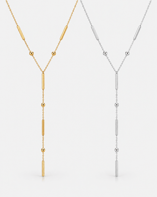 Bar Bead Y Necklace