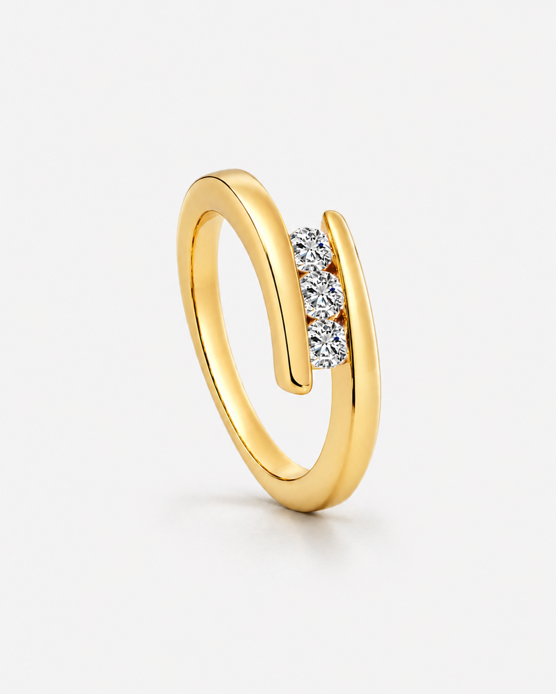 Triple Zircon Diamond Band