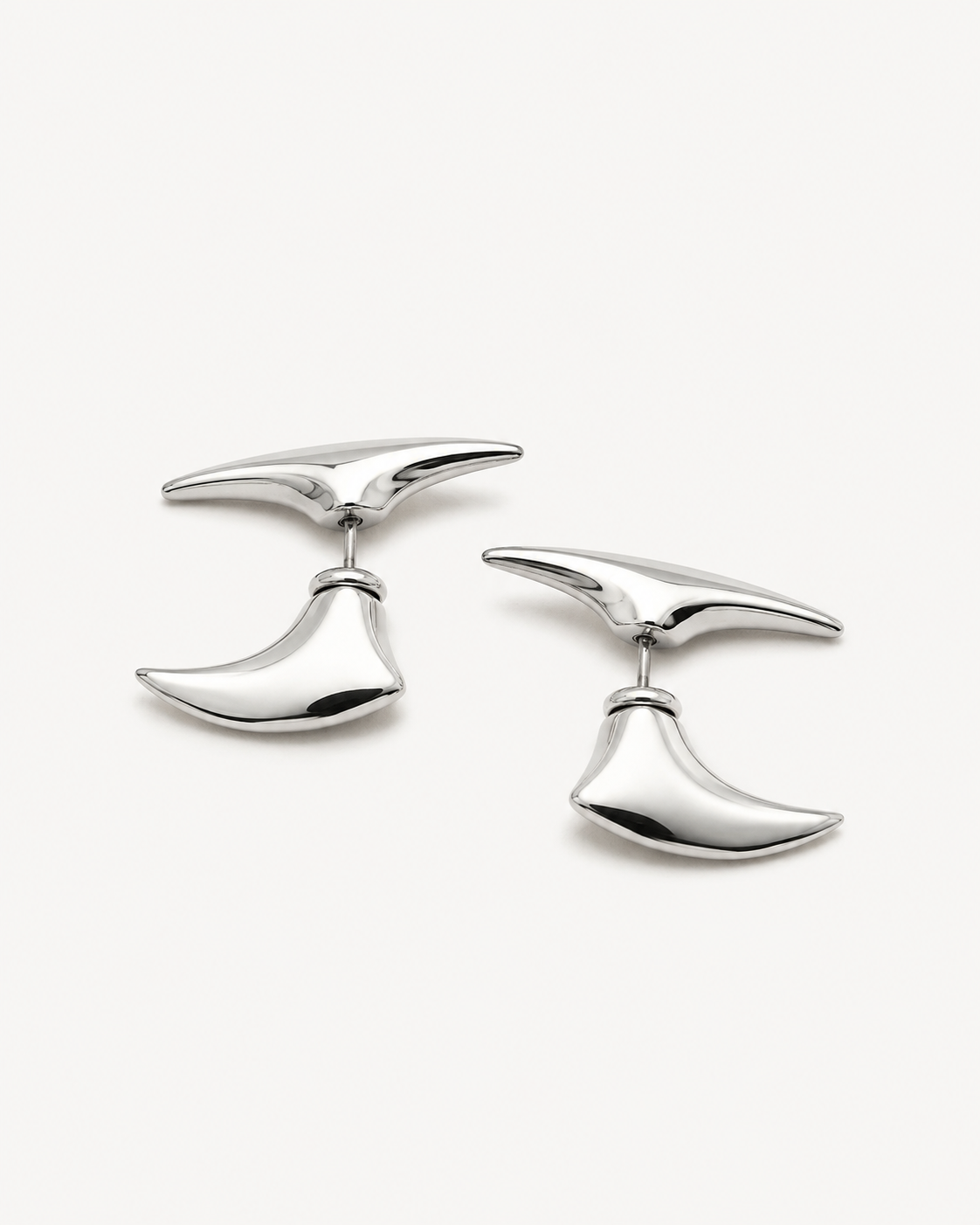 Silver Ear Jacket Earrings